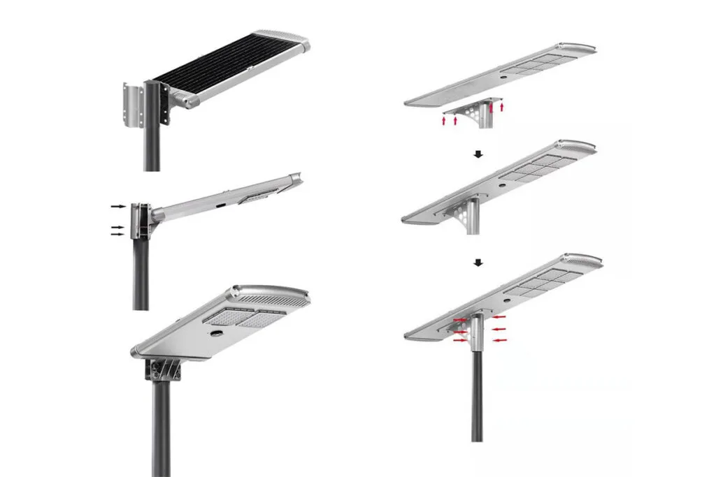 all in one solar street lights installation