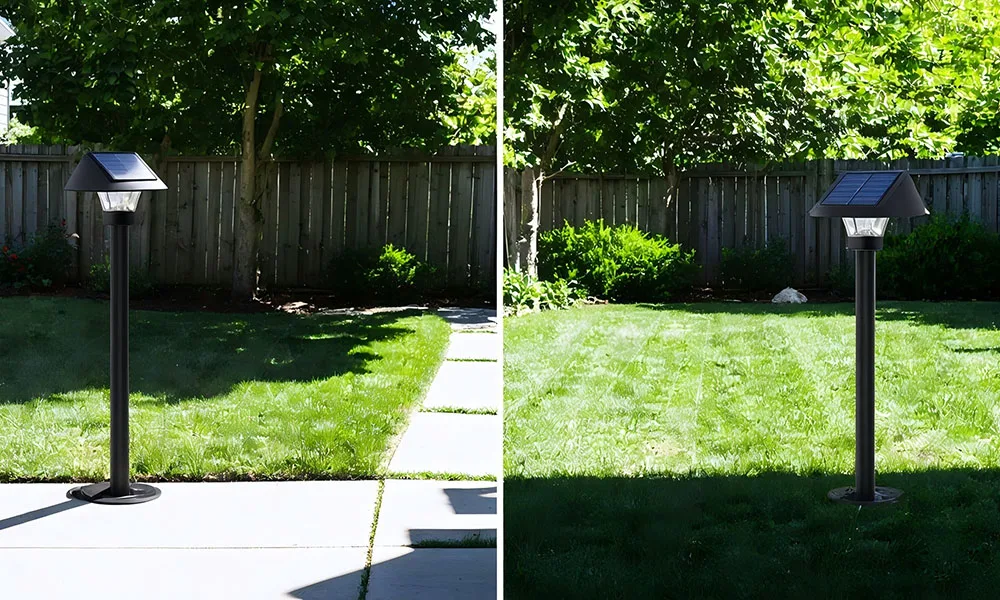Do solar-powered lights charge in the shade