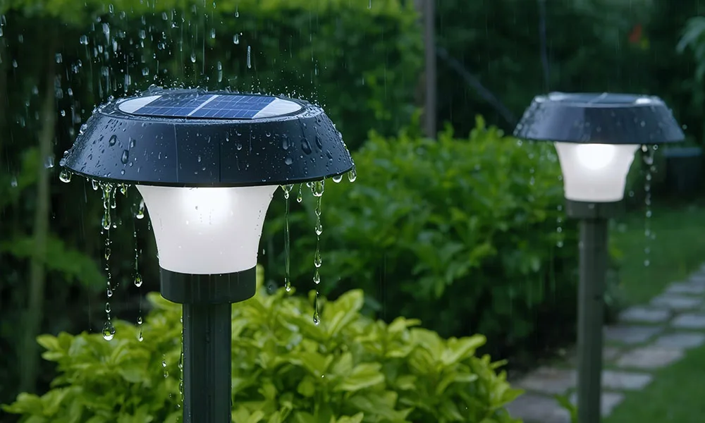 Will solar lights charge on a rainy day